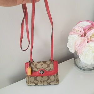 Coach mini shoulder wallet